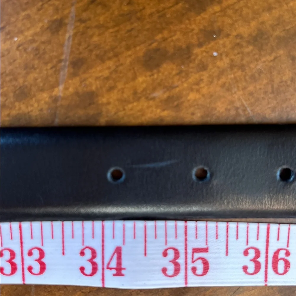 Eurometal Black Italian Leather Belt Sz 36/90